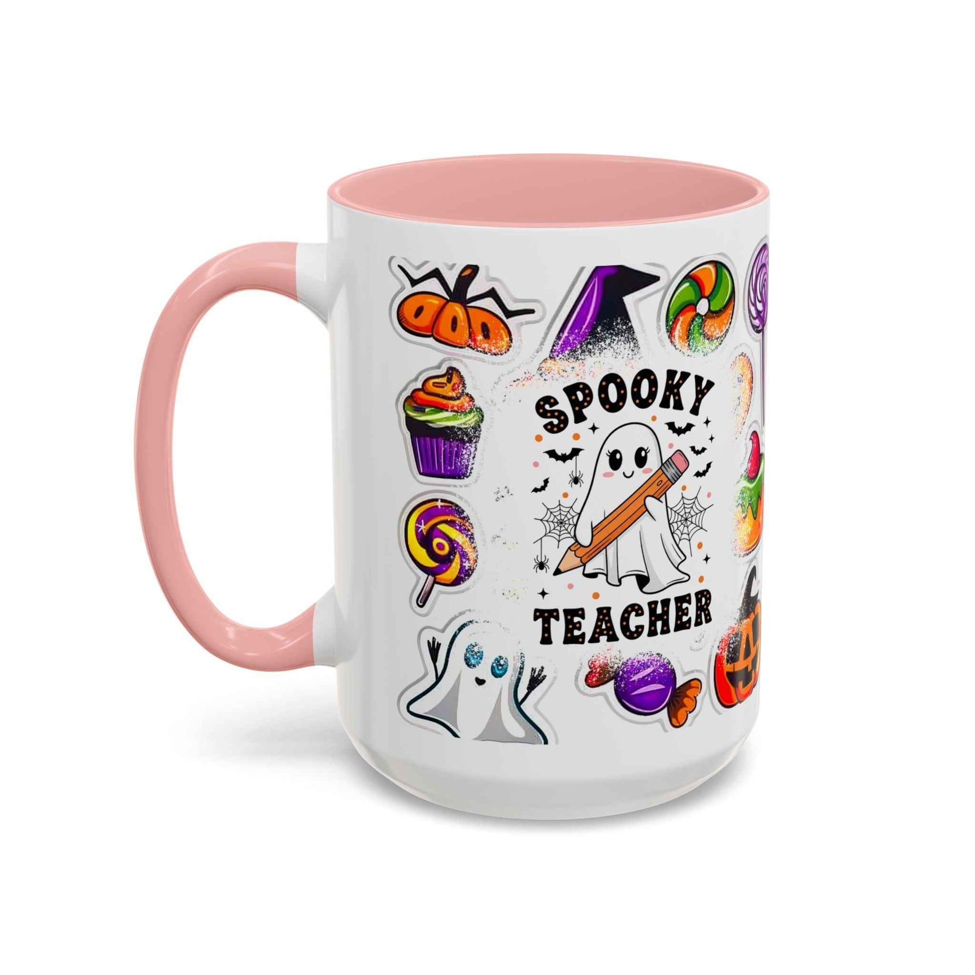 Spooky Teacher Coffee Mug – Adorable Halloween Decor with Cute Ghost Design