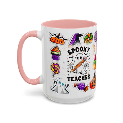 Spooky Teacher Coffee Mug – Adorable Halloween Decor with Cute Ghost Design