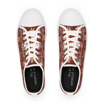 Festive Patterned Low Top Sneakers Men for Holiday Style