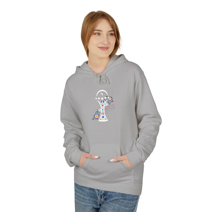 Morocco Star Hoodie - Pullover with Moroccan Flag Stripes and Floral Map Design