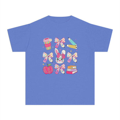 Youth Tee Bunny Back to School Tee for Girls and Sisters