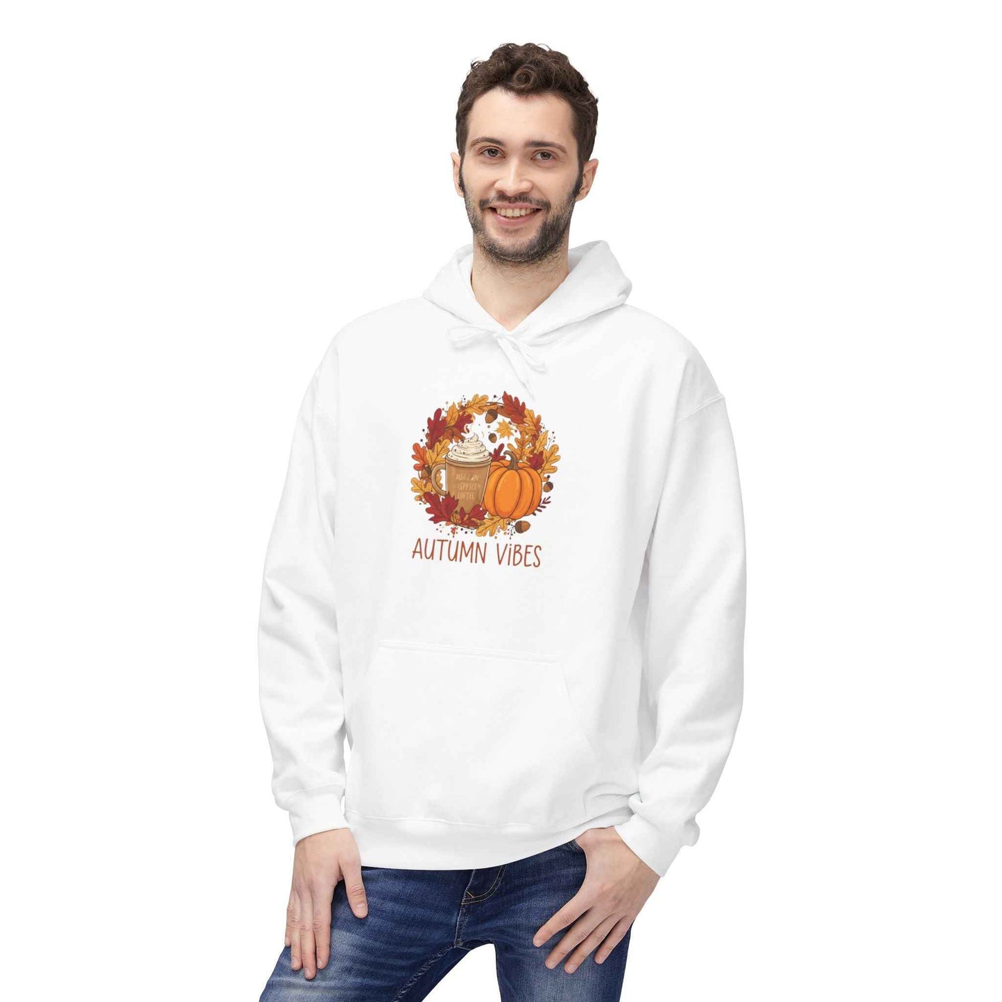 Autumn Vibes Fleece Hoodie - Perfect Autumn Fleece Hoodie for Cozy Fall Days