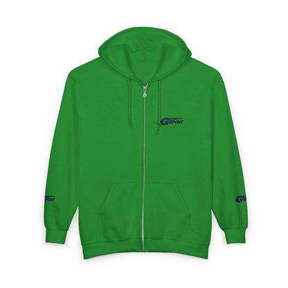Zip Hoodie with Small Chest Logo – Casual Champion-Inspired Full-Zip Sweatshirt