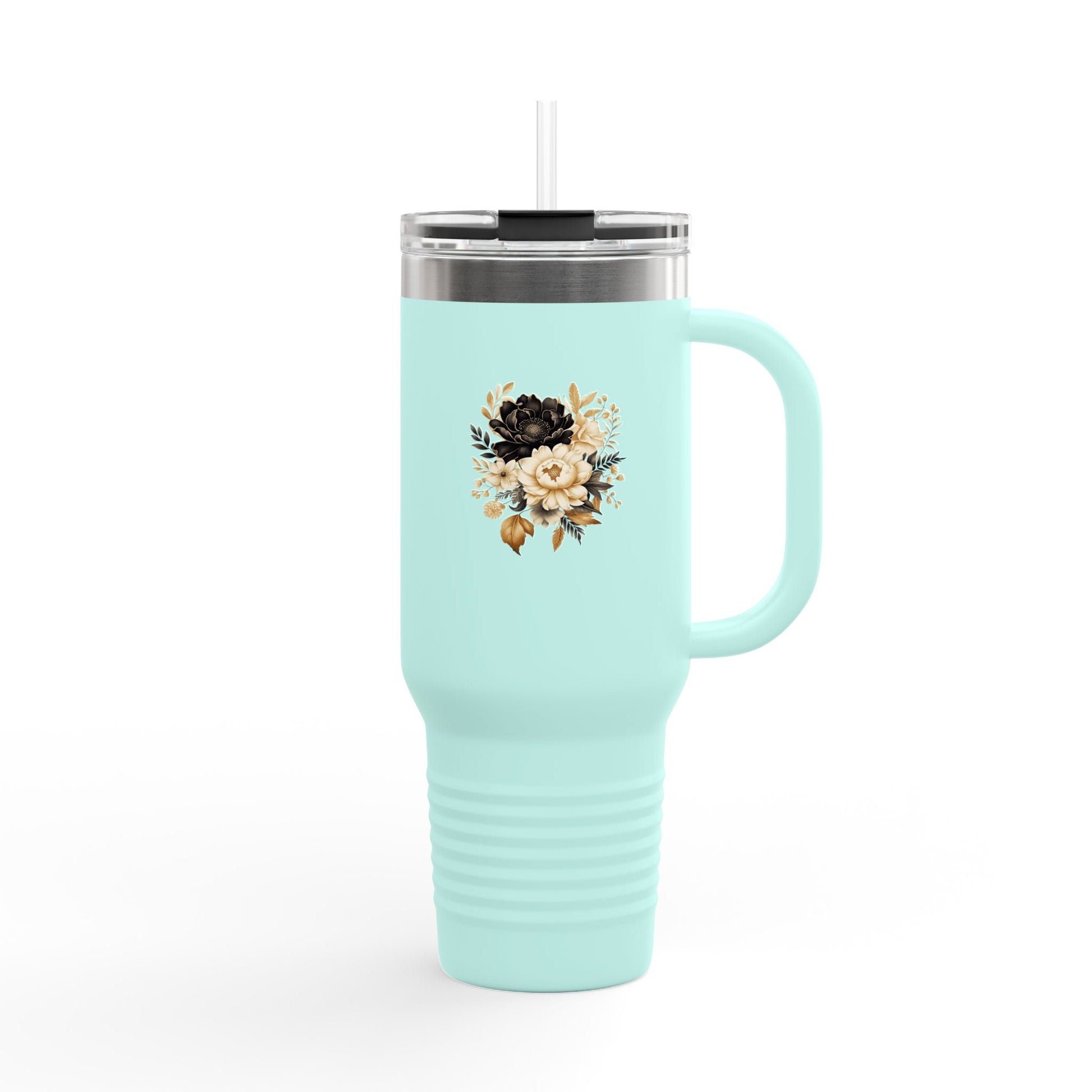 Floral Insulated Mug, 40oz, Gifts for Her, Summer Picnics,  Eco-Friendly Beverage - Ghita Shop