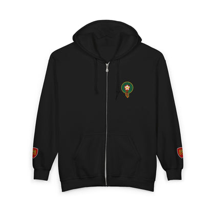 Morocco Pride Zip-Up Hoodie - Match Day Edition 🇲🇦