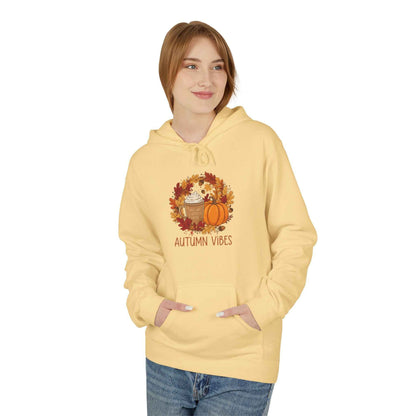 Autumn Vibes Fleece Hoodie - Perfect Autumn Fleece Hoodie for Cozy Fall Days