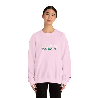 Be Bold Sweatshirt - Minimal Inspirational White Crewneck for Motivation - Ghita Shop