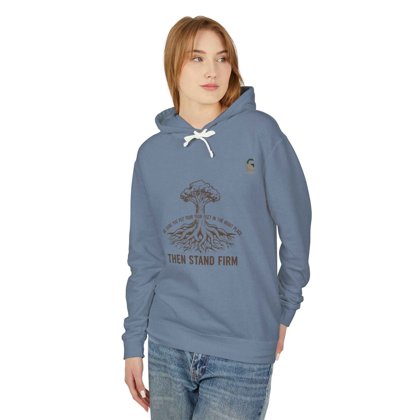 Inspirational Lightweight Hoodie for Men and Women - Then Stand Firm